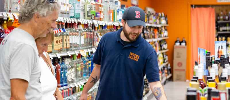 aric with customer liquor